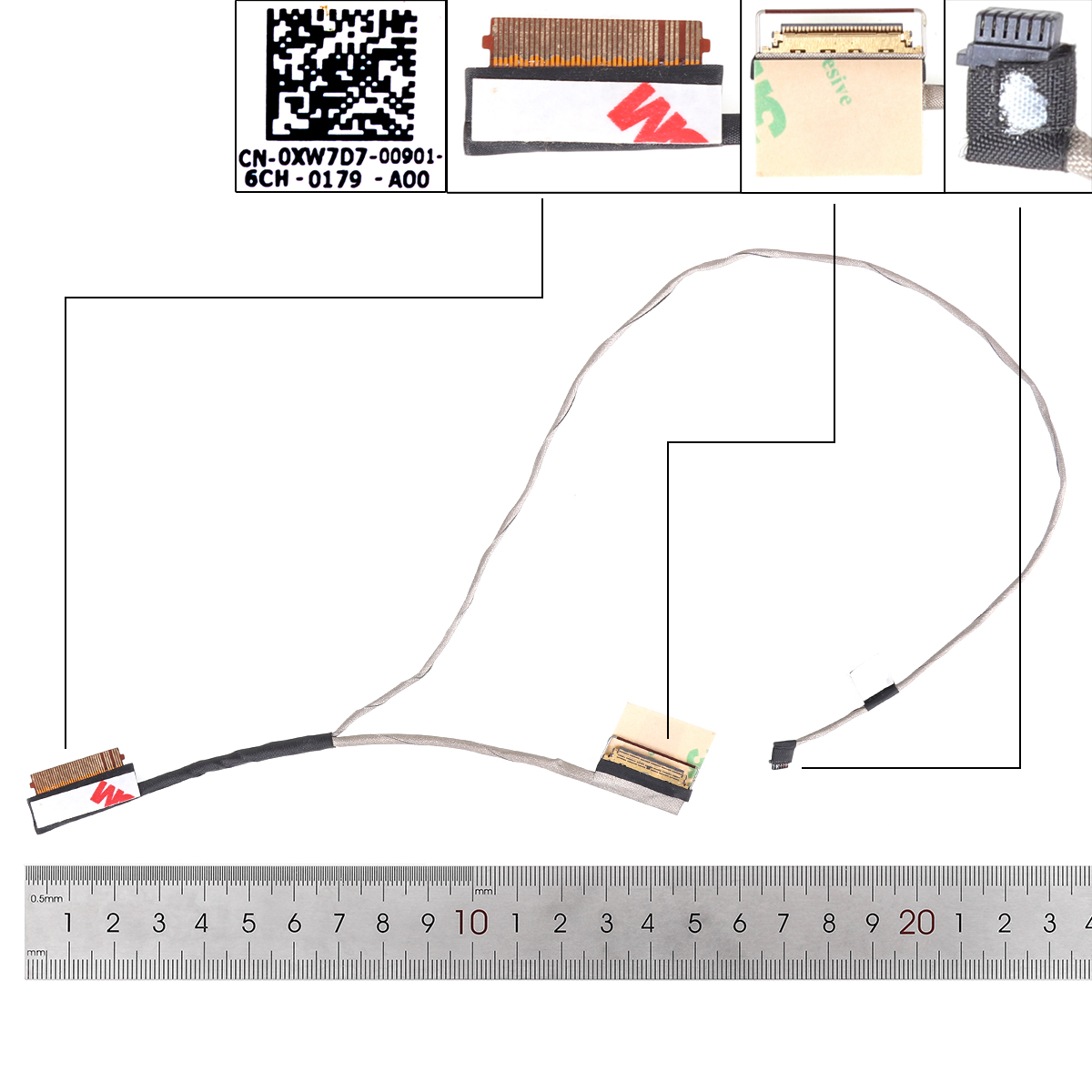 Picture of New LCD Display Screen Cable Replacement  For DELL Chromebook 3180 3189 0XW7D7 DC02002OJ00  ,ORG